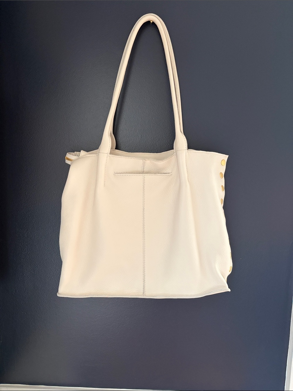 Hammitt Ivory Leather Tote with Gold Studs, NEW